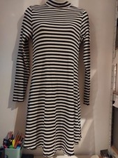 Primark.  Black /white Stripe Dress.  Size 14
