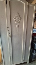 Antique art deco wardrobe. Single door. Wood 