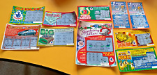 10 x Vintage National Lottery  WINNING Winner Scratch Cards all used cashed in.