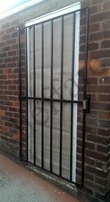 Slim metal security door gate - door,