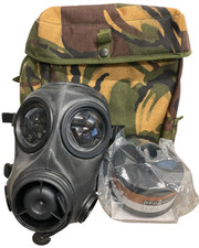 Avon FM12 Gas Mask Respirator DPM Camo Haversack & Scott Filter Prepper Airsoft