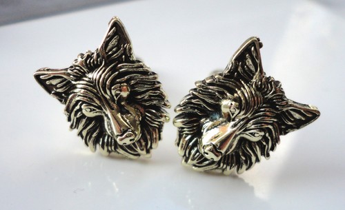 Pre owned wolf - head, cufflinks