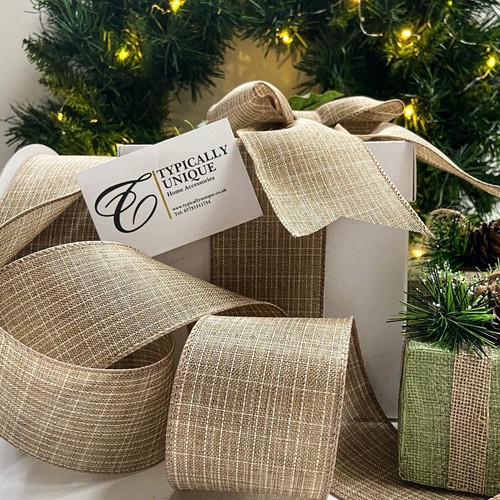 New christmas ribbon neutral - new,