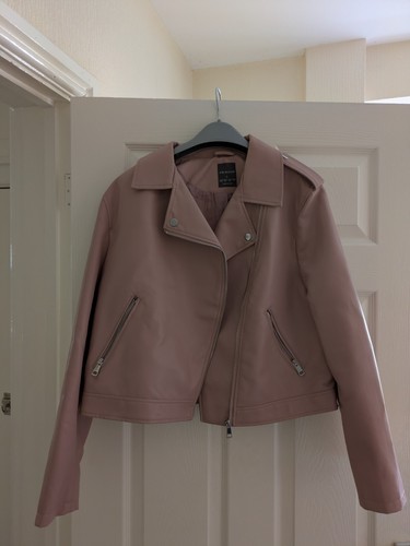Pink leather look - look, jacket