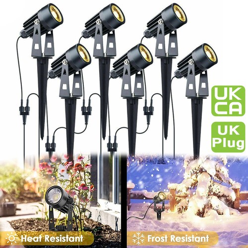 6pcs garden spotlight mains - garden,