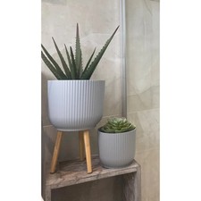 Helenia Ribbed planter, set of