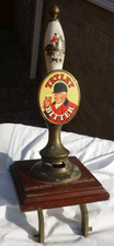 Vintage Original Tetley Bitter Pub Bar Pull Beer Tap Handle Porcelain Horse Hunt
