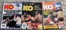 3 x  KO Boxing Magazines ~ Holyfield / Hearns / Lennox Lewis 1990's