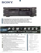 Sony PCM-R500 Digital Audio Recorder DAT - FULLY RESTORED