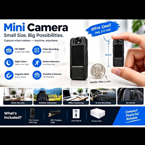 1080p mini camera black - mini,