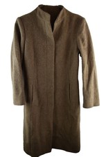 BHS Grey Long Coat size Uk 10 Womens Wool Mohair Casual Outdoors Outerwear