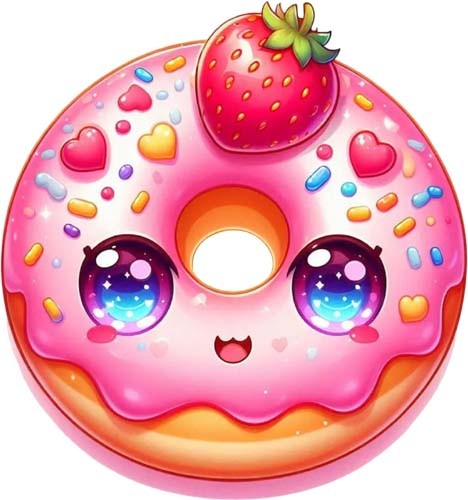 Valentine day donut wall art - day,