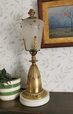 Antique Table Lamp Gilt Metal