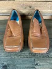Jimmy Bee Mens Brown Leather Square Toe Loafer Shoes Size EUR 42 UK 8