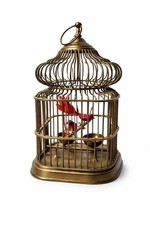 Vintage Brass Bird Cage -
