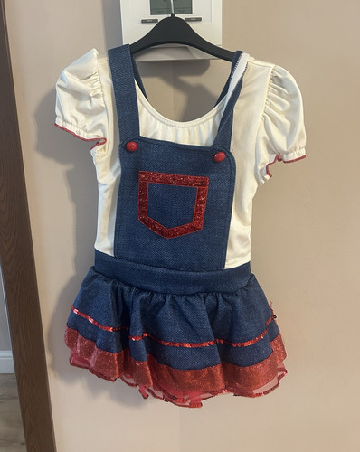 Girls denim look - girls, pinafore