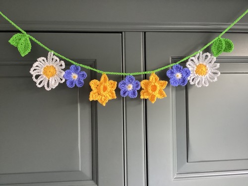 Spring flowers bunting garland - spring,