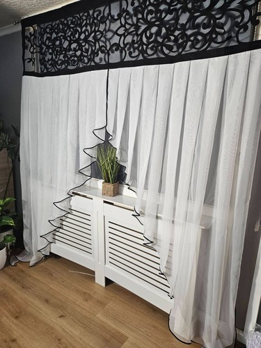 Modern voile net curtain - modern,