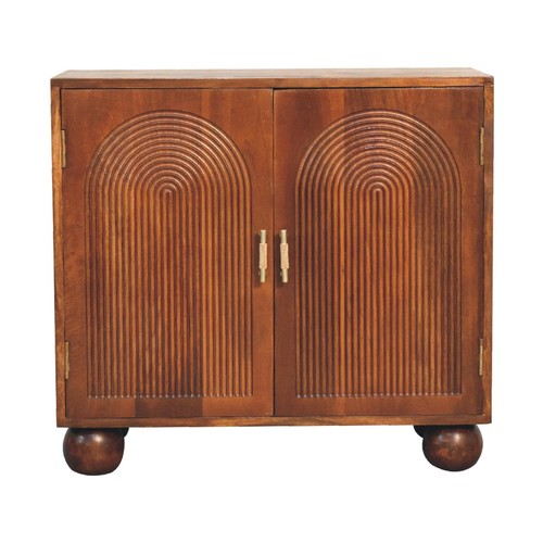 Art deco chestnut carved - art,