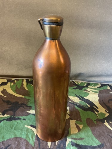 Antique brass flask copper - antique, hot