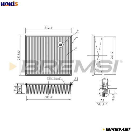 Air filter fa1252 - air,