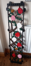 Large cast iron climbing roses trellis wall art