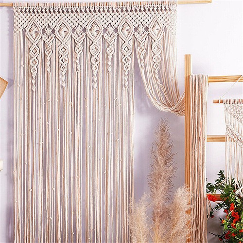 Macrame beaded curtain door - beaded,