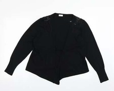 minuet Womens Beige V-Neck Acrylic Blend Cardigan Size L