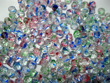 50 Vintage iris glass bead Czech old beads, Jewellery making findings, 5mm wide