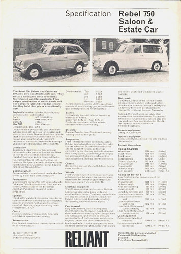 Reliant rebel 750 - reliant,