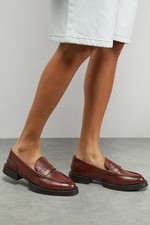 Faith Tan Loafers Womens Daywear Flats