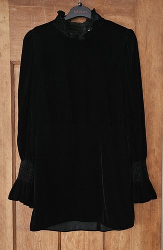 Zara black velvet mini dress - velvet,