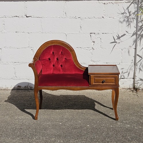 Vintage french telephone bench - vintage,