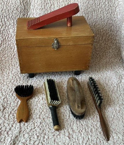 Vintage wooden shoe - shoe, box