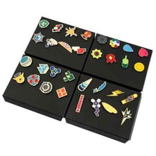 Pokemon Gym Badges Indigo League Box Set 8pcs Metal Badge Pin Brooches
