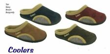 MENS COOLERS PREMIER TWO TONE MICROSUEDE MULE SLIPPERS TAN UK 9/10