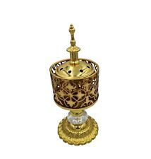 SOIMISS Arabian Incense Burner Golden Iron Incense Holder Decorative Bakhoor 