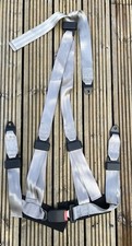 3 Point Grey Racing Style Car Seat Belt Harness Universal Design 