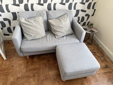 2 seater sofa with footstool