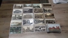 Vintage postcard collection in plastic sleeves all UK topographical early 1900's