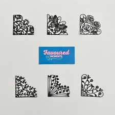 12 Ornate Corner Die Cuts – Vintage Cardmaking Scrapbook Craft | 6 Designs