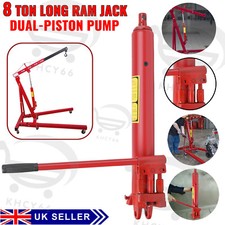 Crane Hydraulic Cylinder 8T Ton Long Ram Engine Lift Hoist Dual Pump Workshop UK