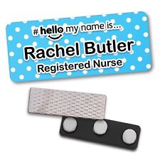 Hello Name Badge Blue Pastel