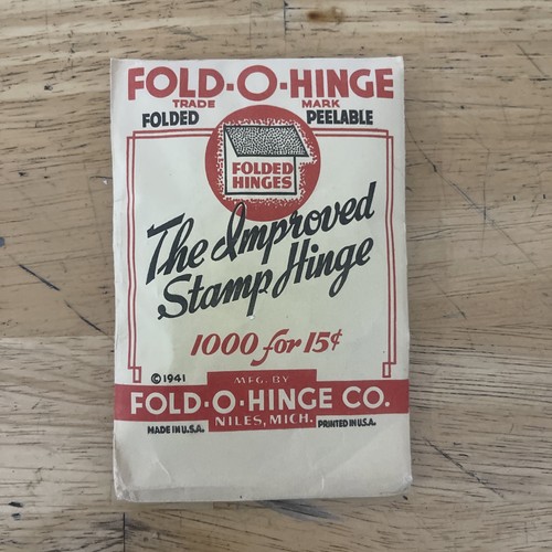 Fold hinge stamp hinges - stamp,