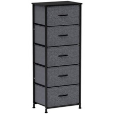 HOMCOM 5 Drawer Fabric Chest