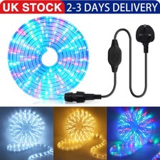 220V Waterproof LED Tube Strip Light Flexible Rope Plug-in Mains Power Garden