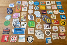 Rare Vintage British Ads Beer Mat Collection (70+ Mats incl. sets and singles)