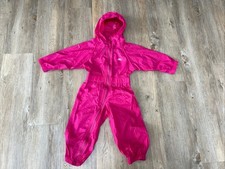 Kids TRESPASS TP 75 Pink All-in-One Waterproof Puddle Suit 18 - 24 Months