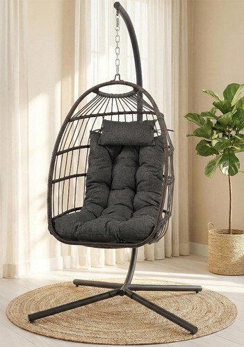 Hanging egg chair with - chair, stand