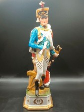 32 cm Hand-Painted Porcelain Figurine – Napoleonic Officer (Marked "Foreign")